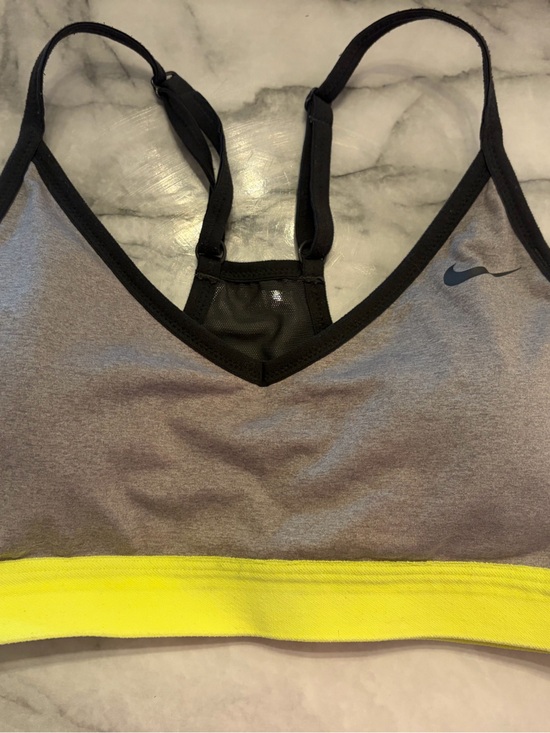 Nike Other - Nike Grey Sports Bra with Neon Yellow Band